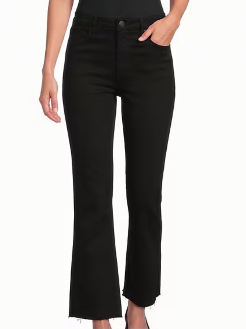 Kut from the Kloth Black Kelsey Boot-Cut Flare Pants